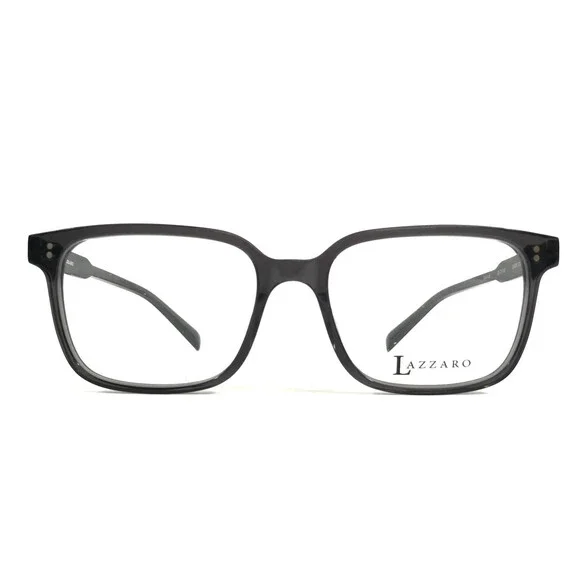 Lazzaro Eyeglasses Frames DAVIDE DARK GREY Rectangle Full Rim 53-17-145