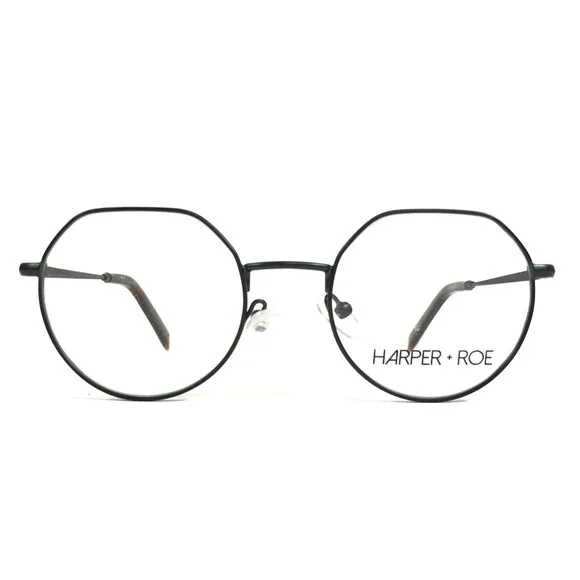 Harper Roe Eyeglasses Frames HRO116 342 Black Round Wire Rim 47-20-140