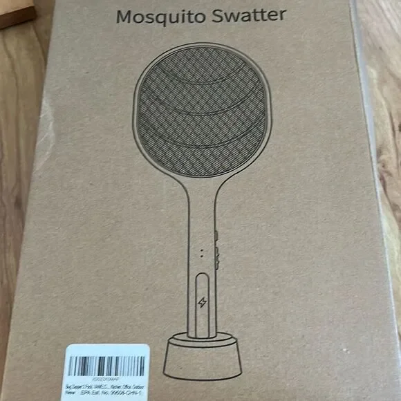 Mosquito Racket USB Rechargeable Fly Zapper Swatter Lamp