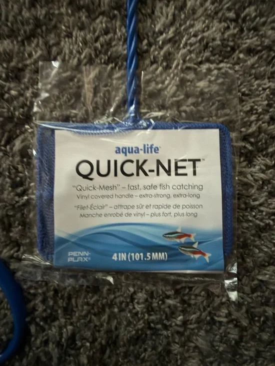 aqua-life QUICK-NET 4in Fish Net - Blue