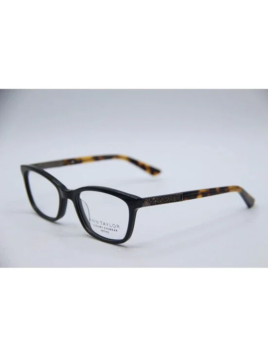 Ann Taylor Atp005 C01 Black Havana Authentic Eyeglasses 50-18-132