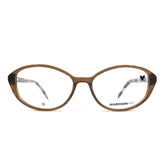 Marchon NYC Eyeglasses Frames M-5025 232 Brown Tortoise Oval Full Rim 55-16-140