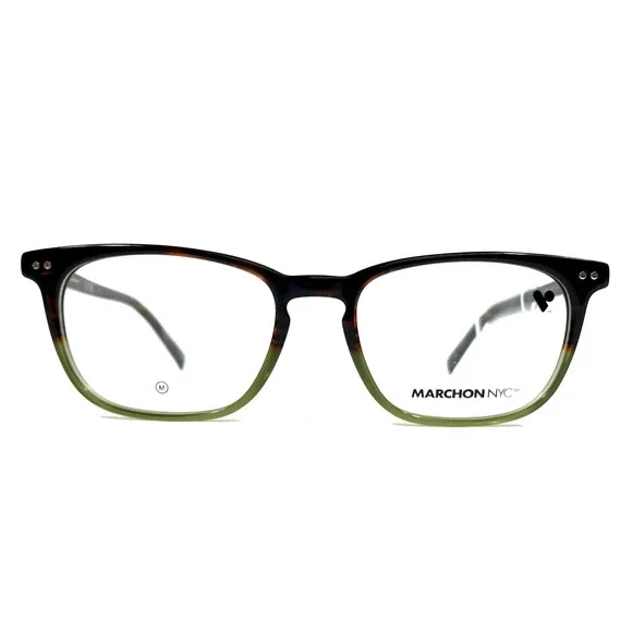 Marchon NYC Eyeglasses Frame M-3509 209 Tortoise Green Square Full Rim 51-17-145