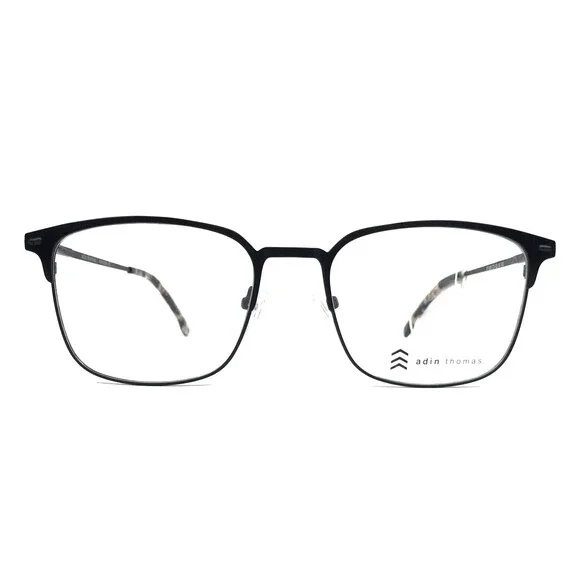 Adin Thomas Eyeglasses Frames AT-566 C1 Matte Black Square Full Rim 52-18-145