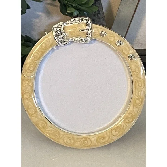 Philip Whitney Embellished Yellow Enamel and Rhinestone Small Photo Frame‎ 3