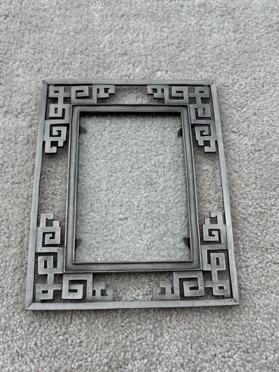 Metal Scrollwork Frame With Silver Finish