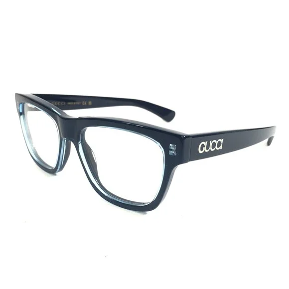 Gucci Eyeglasses Frames GG1795O 004 Polished Blue Square Full Rim 52-14-145