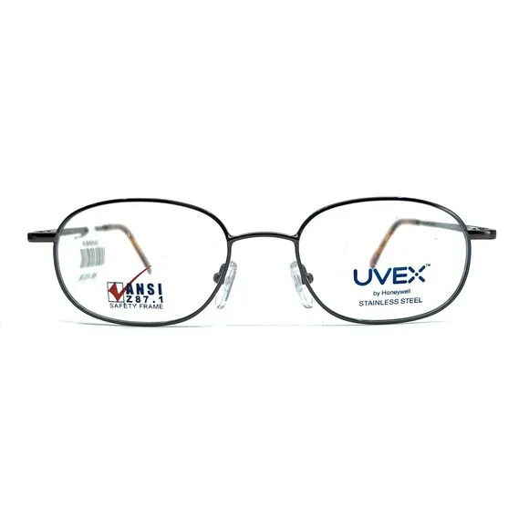Uvex by Honeywell TR301S Gray Brown Round Oval eyeglasses Frames 52[]19 140 mm