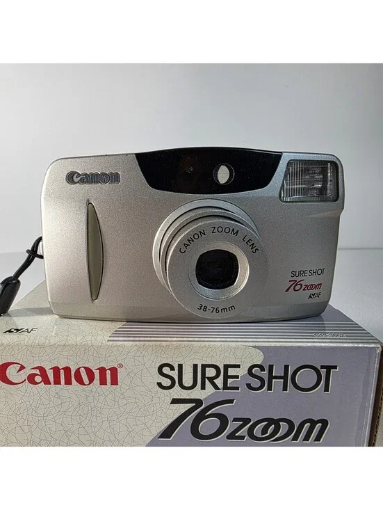 Canon Sure Shot 76 Zoom Point & Shoot 35mm Film Camera w/ Manual Film - TESTED!
