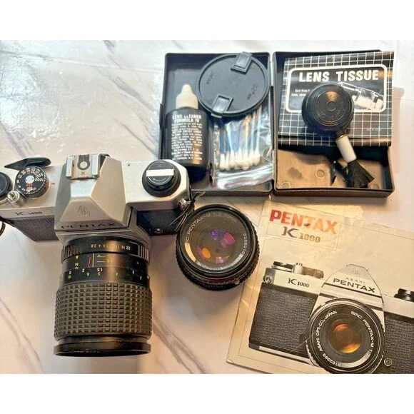 Pentax Asahi K1000 Asahi PENTAX with 80 mm and 50mm lens