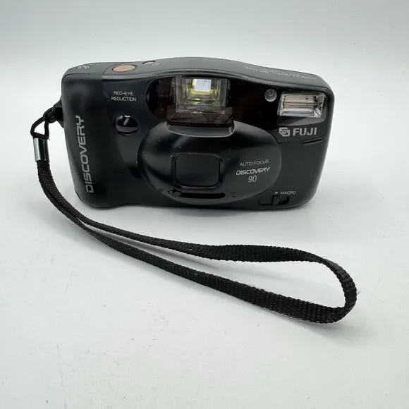 Fuji Discovery 90 Date 35mm Film Camera Auto Focus Tested Working Black