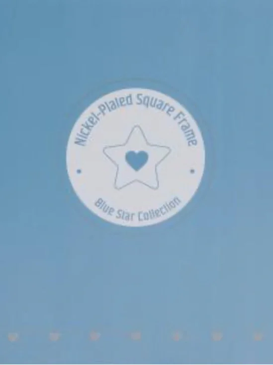 🆕- Wallace Nickel Plated Sliver Tone Baby Photo Frame With Baby Blue Star