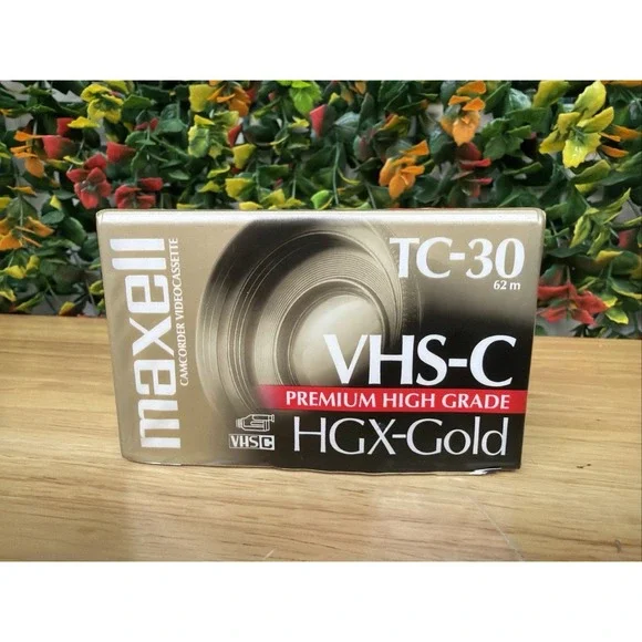 Maxwell VHS-C TC-30 HGX-Gold Premium High Grade Video Tape New Sealed