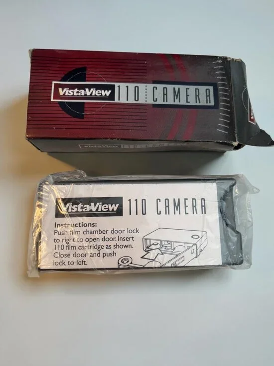 VistaView 110 Compact Film Camera In Original Box Vintage Collectible