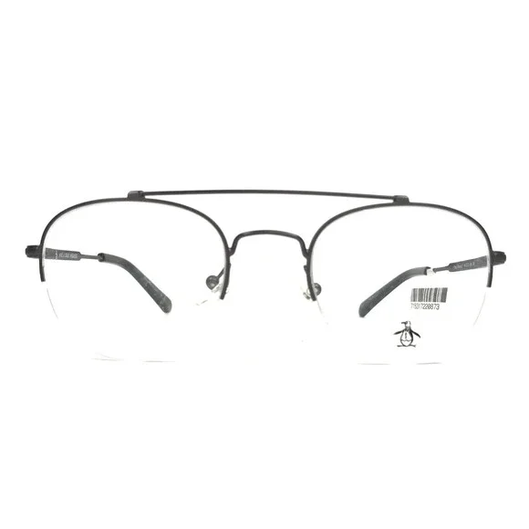 Penguin Eyeglasses Frames THE PICKWICK GM Gunmetal Gray Round 48-21-140