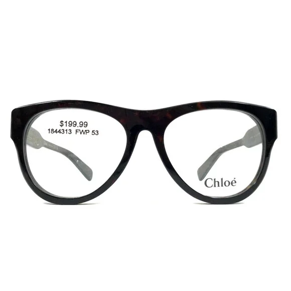 Chloe Eyeglasses Frames CH0152O 002 Dark Tortoise Round Full Rim 53-17-145