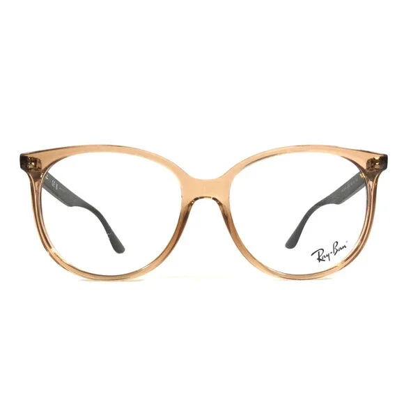 Ray-Ban Eyeglasses Frame RB4378V 8172 Transparent Brown Round Full Rim 54-16-145