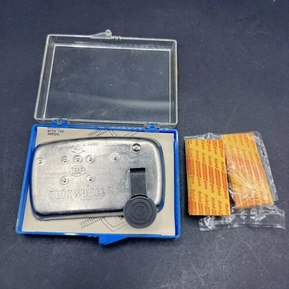 Vtg 50s Hudson Quik Splice 8mm Movie Film Automatic Butt Splicer Patent Pending