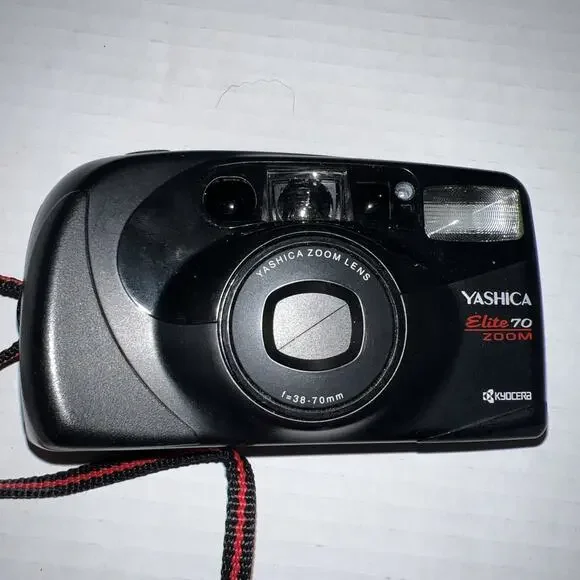 Yashica Elite 70 Zoom 35mm Film Camera 38-70mm Lens Kyocera Tested Japan