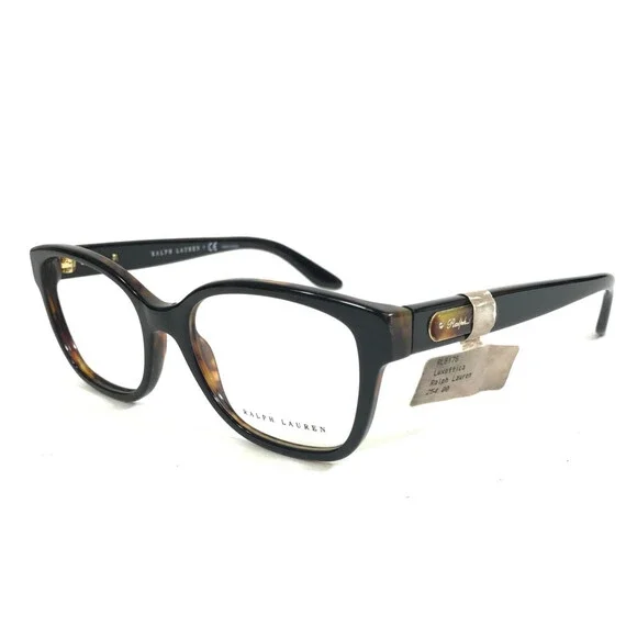 Ralph Lauren Eyeglasses Frames RL6176 5260 Black Tortoise Cat Eye 52-18-140