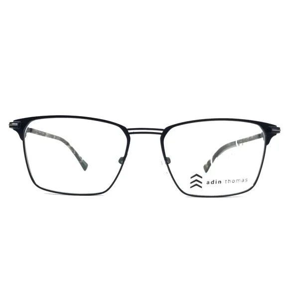 Adin Thomas Eyeglasses Frames AT-546 C1 Black Tortoise Square Full Rim 52-17-140