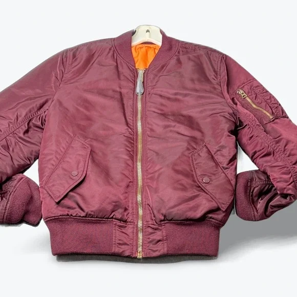 Vintage Alpha Industries MA‑1 Bomber Jacket Flyers Man Intermediate Reversible S