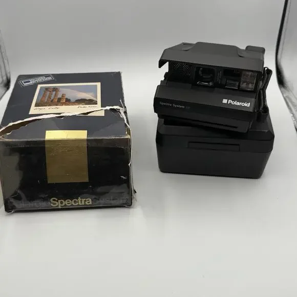 Vintage Polaroid Spectra System SE Instant Film Camera Sonar Autofocus Box Case