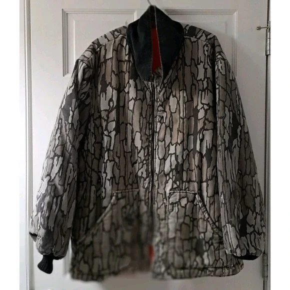 Vtg Mens Walls Blizzard Proof Hunting‎ Jacket50-52. Reversible Camo/Org MadeUSA.