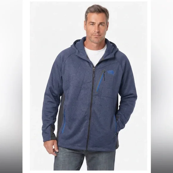 The North Face Men Canyonlands Full‎ Zip Fleece Hoodie Jacket 2XL Stretch Active