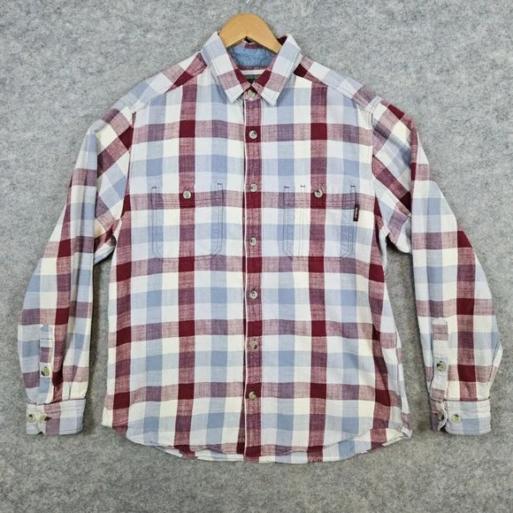 Woolrich Men's Multicolor Plaid Shacket Size L Shirt Jacket 100% Cotton Outdoors