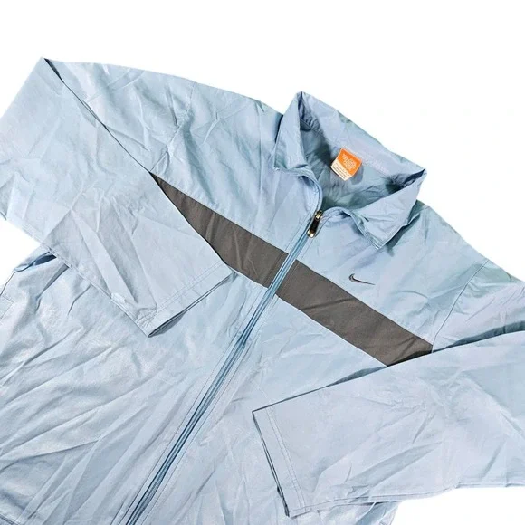 Nike Golf Tour Performance Windbreaker Jacket Blue Grey Mens Large‎ 368765-401