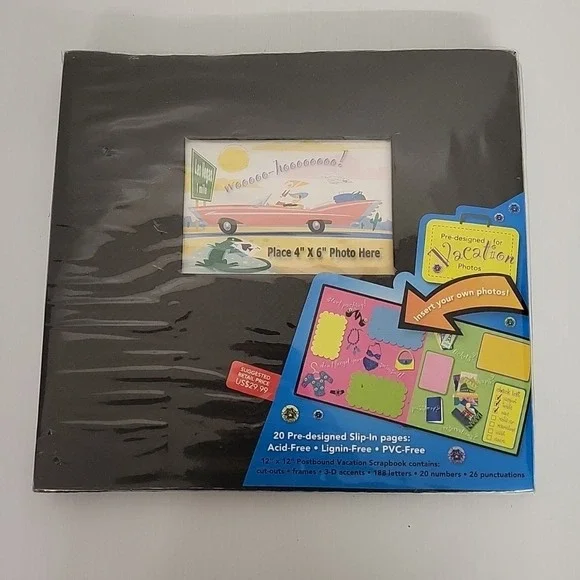 Vacation Scrapbook Photo Album 20 Pages Frames with‎ letters