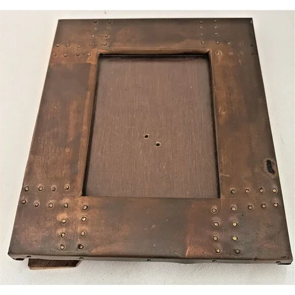 Pier 1 Imports Copper Wrapped Wood Picture Frame 5x7 Studded Rivet Boho India