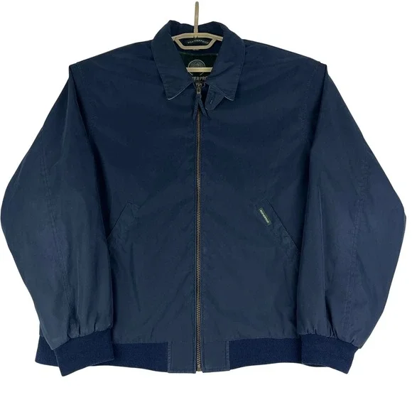 Weatherproof Golf Jacket Mens Small (S)‎ Navy Blue Microfiber Full Zip Bomber
