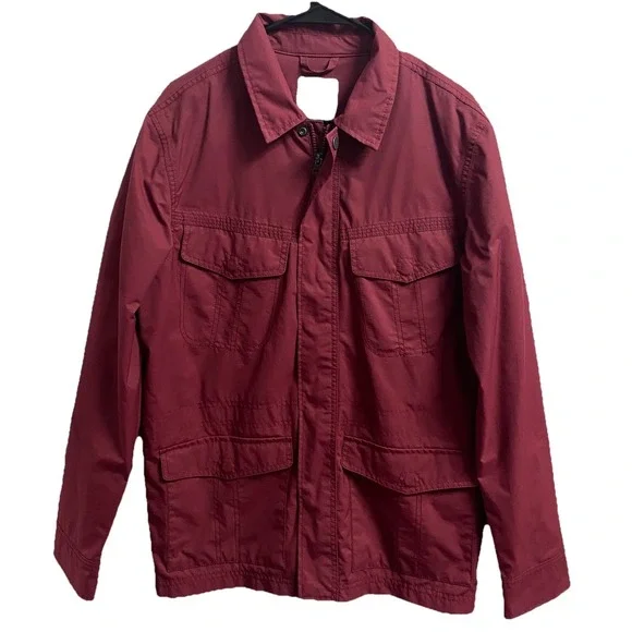 Timberland Men's‎ Waterproof Jacket Rain Coat Brick Red Sz. M