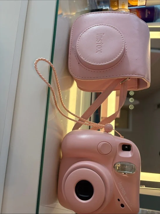 Fujifilm Instax Mini Instant Camera in Light Pink with Matching Case