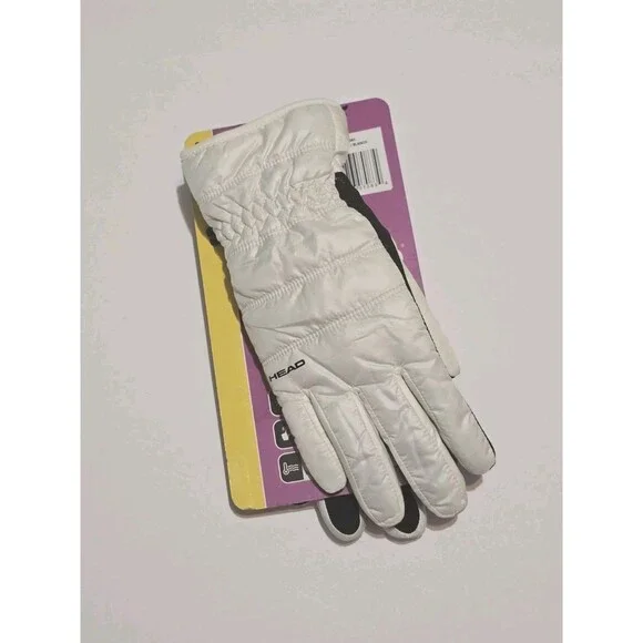 HEAD Women's Waterproof Hybrid Gloves White Waterproof Touchscreen Compatible