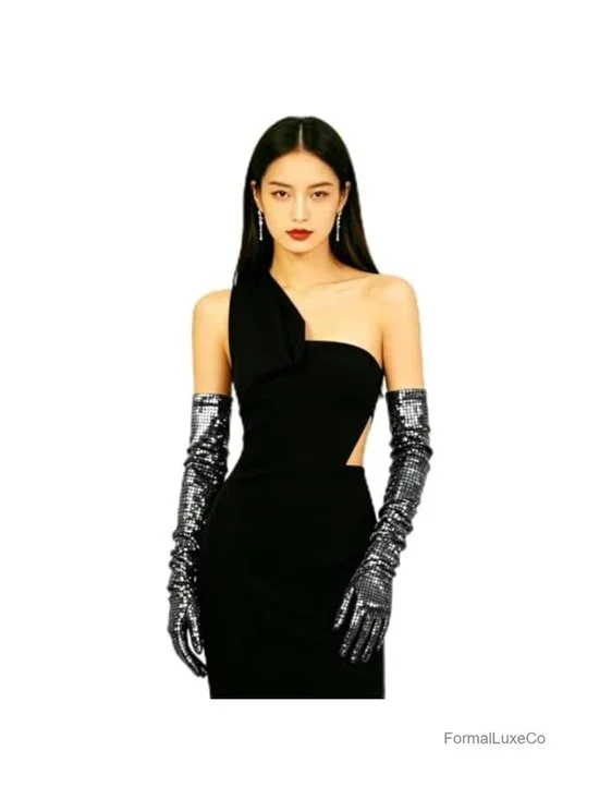 Sparkling Sequin Long Gloves Fancy Dress Party Costume Halloween