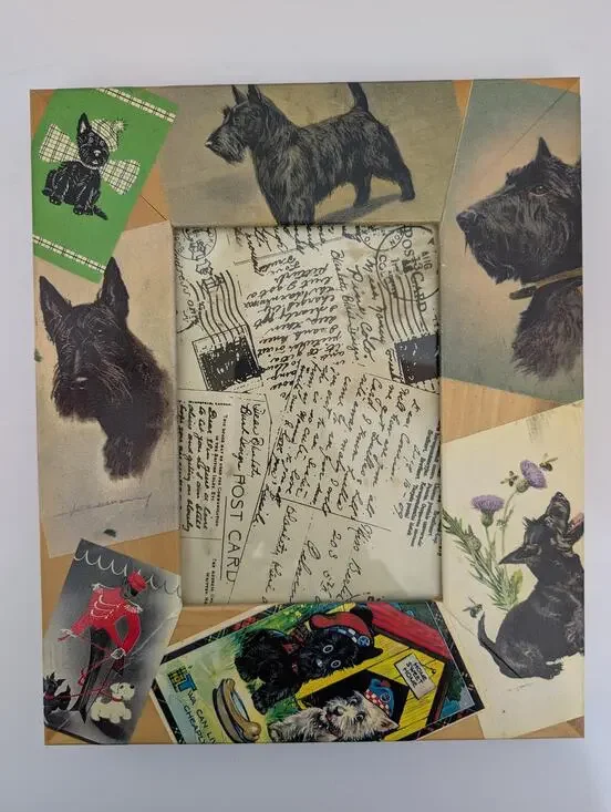Blankety Blank Designs Scottie Dog Decoupage Wood Photo Frame
