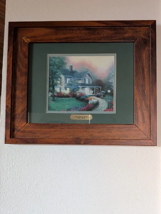 Thomas Kinkade, Home Is Where The Heart Is. Wooden Framed.