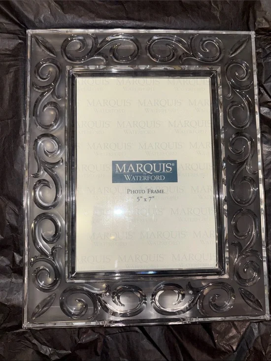 Marquis by Waterford Arabesque Crystal Decorative 5x7 Photo Frame