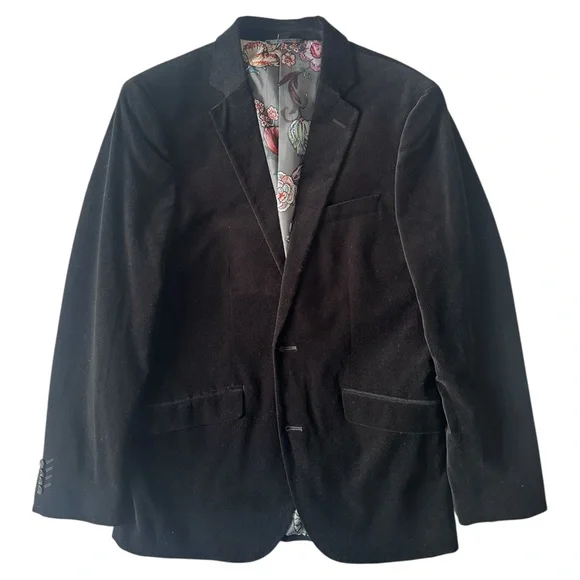 Craft & Soul | Men’s Fremont Slim-Fit Stretch Velvet Black Blazer | Size 38R EUC