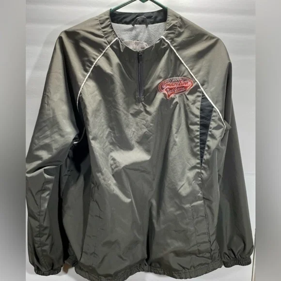 HOLLOWAY WINDBREAKER JACKET GREEN BLACK AND WHITE ADULT SIZES SMALL