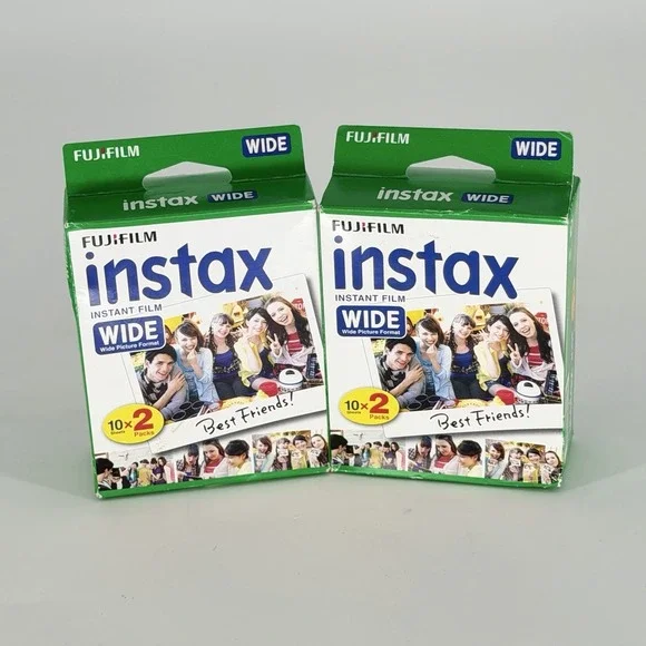 Lot of 2 Fujifilm Instax Wide Instant Film 20 Sheets Each Exp 08/2016 Sealed