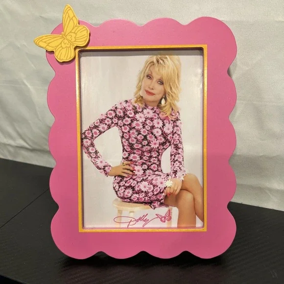 New Dolly Summer 2026 5x7‎ Picture Frame Pink With  Yellow Butterfly