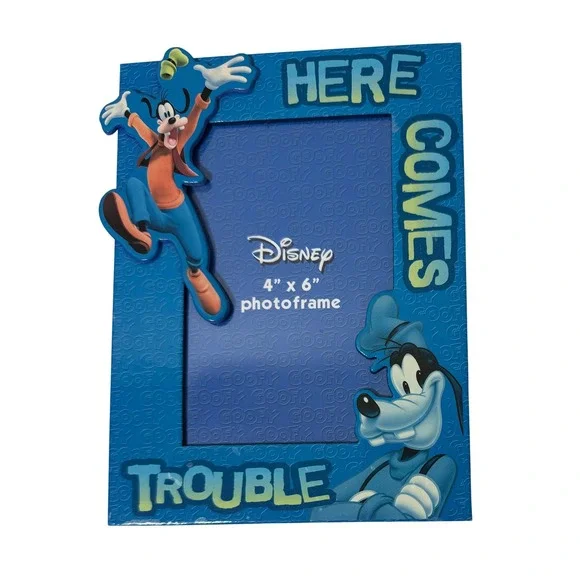 Disney Goofy Here Comes Trouble 4x6 Photo Frame Jerry Leigh Blue 3D Character