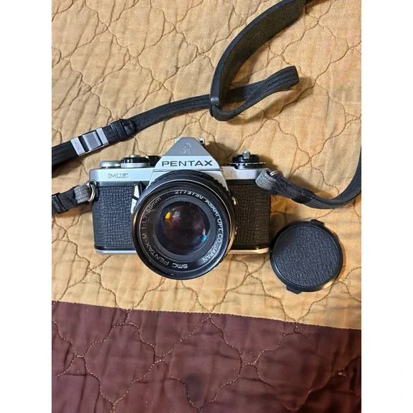 Asahi Pentax ME 35mm SLR‎ Film Camera with SMC Pentax-M 50mm f1.7 Lens and Case