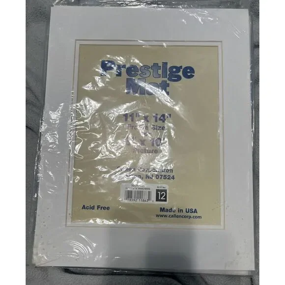 11x14 Picture Framing DOUBLE MAT for‎ 8x10 of Photos Paintings White/white