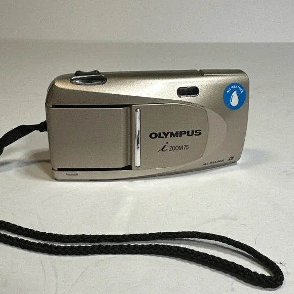 Olympus i Zoom 75 Gold APS 28-75mm Point Shoot Film Camera - As-is for Parts