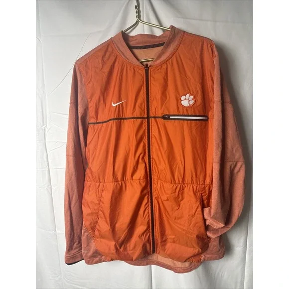 Nike Shield Clemson Tigers Full Zip On Field Sideline Jacket Men's Large Light